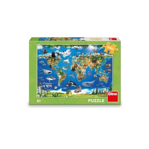 Puzzle XL - Harta animalelor (100 piese) - Img 2