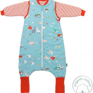 Sac de dormit cu picioruse si maneca lunga detasabila Farmyard 110 cm + manseta 2.5 Tog