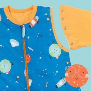 Sac de dormit cu picioruse si maneca lunga detasabila Space 110 cm + manseta 1.0 Tog - Img 3