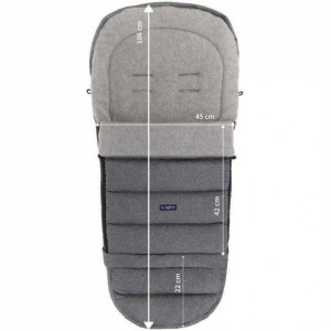 Sac de iarna pentru carucior si scaun auto iGrow 2.0 cu lana oaie Premium Melange Womar Zaffiro 3Z-IGW-PM - Img 6