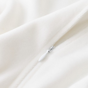 Salopeta cu maneca lunga si fermoar din 80%bumbac organic si 20% poliester - Ecru, Baby Cosy (Marime: 12-18 Luni) - Img 5