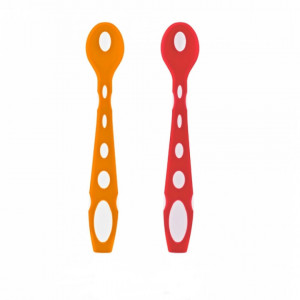 Set 2 lingurite din silicon BabyJem Soft Spoon (Culoare: Bleu) - Img 5