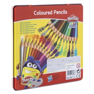 Set 24 creioane colorate in cutie metalica - Img 2