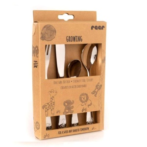 Set 4 tacamuri pentru copii, din otel inoxidabil cromat, Reer 22238 - Img 2