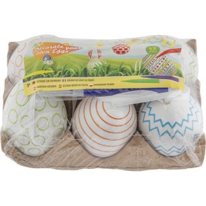 Set 6 oua de colorat pentru Paste cu 4 carioci colorate Grafix GR810034A - Img 3