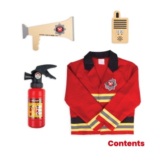 Set costum si accesorii pompier pentru copii - Img 2