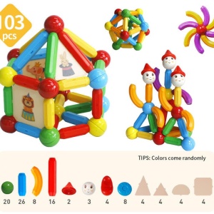 Set de constructie magnetic - STICK (103 piese) - Img 3