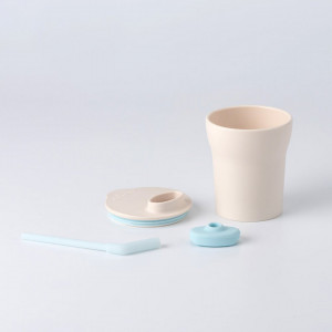 Set diversificare hrana bebelusi Miniware Little Foodie, 100% din materiale naturale biodegradabile, 6 piese, Vanilla Aqua - Img 6
