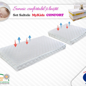 Set saltele MyKids Cocos Confort II 120x70x10 (cm) + 50x70x10 (cm) - Img 6
