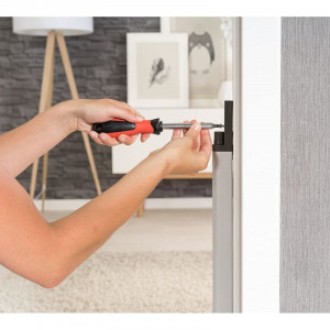 Sistem de instalare rapida EasyFix pentru porti de siguranta extensibile DesignLine, aluminiu, Reer 46051 - Img 6
