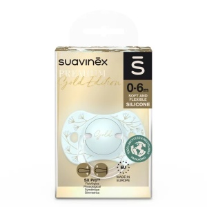 Suzeta fiziologica SX Pro din silicon 0-6 luni Albastru Gold Premium - Img 4