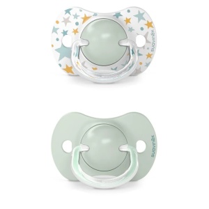 Suzeta fiziologica SX Pro din silicon, 2 buc 6-18 luni verde Dreams