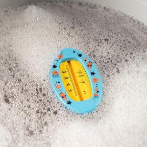 Termometru de baie pentru copii, fara mercur, fara BPA, 0+ luni, albastru, Reer 24123 - Img 2
