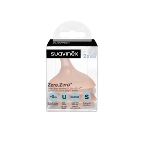 Tetina silicon anticolici, marime S, debit lent, +0 luni, Zero Zero, Suavinex, 2 buc - Img 3