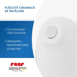 Aparat pentru tratarea intepaturilor de insecte, tratament prin caldura fara chimicale, 2 trepte de temperatura, bucla de prindere, baterii incluse, produs medical certificat, Reer ItchRelief 81140 - Img 4