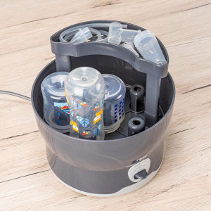 Aspirator nazal pentru bebelusi, cu adaptor pentru aspiratorul casnic, varf din silicon moale, sterilizabil la abur, saculet depozitare si 4 filtre, Reer 79149 - Img 2