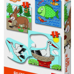 Baby Puzzle - Unde locuiesc animalele? (3,4 si 5 piese) - Img 2
