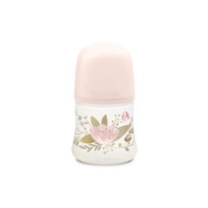 Biberon 150 ml tetina fiziologica SX Pro cu debit lent Roz Gold Premium