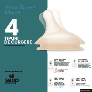 Biberon cu debit variabil Zero Zero 180 ml Suavinex - Img 4