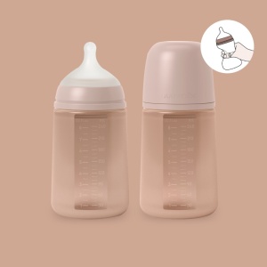 Biberon din silicon, 240ml, Colour Essence SX Pro debit mediu, nude - Img 3