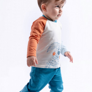 Compleu 2 piese Dogs pentru baietei, Tongs baby (Culoare: Mustar, Marime: 6-9 luni) - Img 3