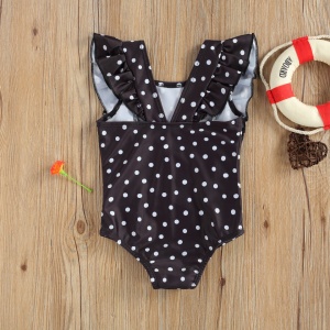 Costum de baie cu bulinute alb/negru Drool - Img 2