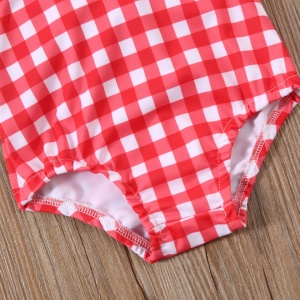 Costum de baie cu patratele rosii si bentita Drool - Img 5