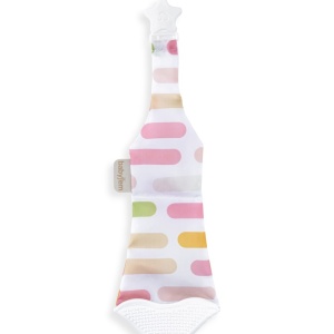 Cravata bebelusi cu accesoriu de dentitie BabyJem, roz