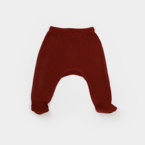 Cutie 4 piese pentru nou nascut - 100% bumbac organic - Caramiziu, BabyCosy - Img 4