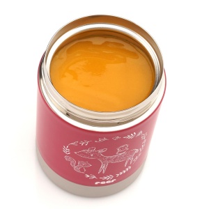 Cutie termica pentru mancare, otel inoxidabil vidat, 300 ml, rosie, Reer ColourDesign 90412 - Img 5