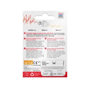 Dopuri de urechi antifonice pentru adulti cu filtru special pentru muzica, reutilizabile, transparente, protectie zgomote SNR 19dB, ideale pentru petreceri si concerte, ALPINE PartyPlug ALP23558 - Img 7