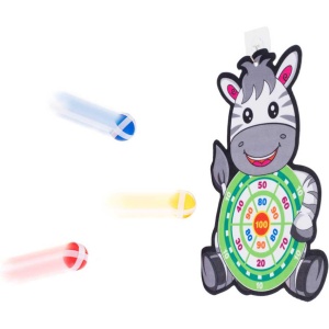 Joc Darts cu Scai Zebra - 3 Mingi Incluse Ikonka IK18315 - Img 3