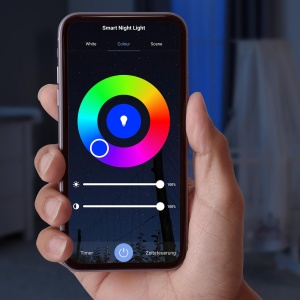 Lampa de veghe inteligenta cu senzor de miscare, comunicare wireless cu smartphone, temporizator, Reer NightGuide SmartLight 52460 - Img 7