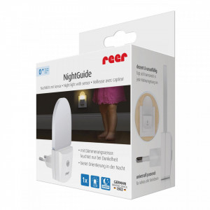 Lampa de veghe pentru priza, cu senzor de noapte sau zi, 0+ luni, Reer NightGuide 52380 - Img 3