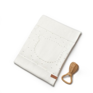 Paturica cu ursulet pentru nou nascut, 100% bumbac organic, TeddyBear, BabyCosy, ecru