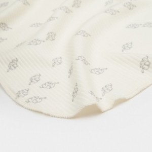 Paturica Printed, BabyCosy, 50% modal+50% bumbac, Ecru, 85X85 cm - Img 4