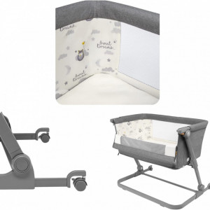 Patut 3 in 1 co-sleeping Natt, Evening Dream, Gri inchis, Skiddou - Img 8