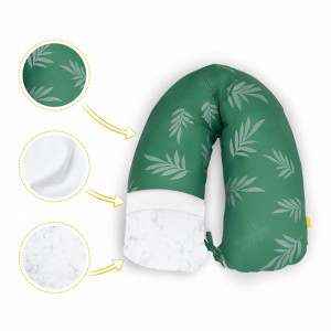 Perna pentru alaptat 2 in 1 Ammi+, Skiddou, Wild climber, Verde, â€Ž109 x 48 x 20 cm - Img 2