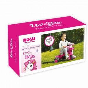 Prima mea tricicleta roz cu maner - Unicorn - Img 3
