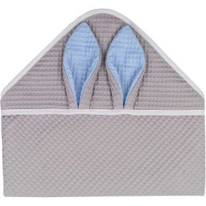 Prosop de baie cu gluga Waffle Bunny 80x80 cm Infantilo IF2511 - Img 5