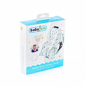 Protectie soare din muselina pentru scaun auto 0-13 kg (Model: Inele colorate) - Img 5