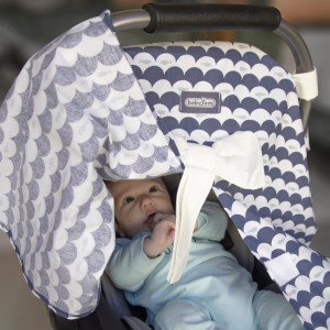 Protectie soare pentru scaun auto 0-13 kg (Culoare: Indigo) - Img 5
