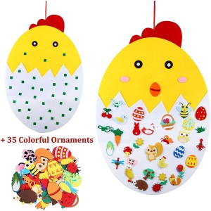 Puisor din fetru cu 35 decoratiuni, Paste, 91x61 cm Bambinice BN050 - Img 4
