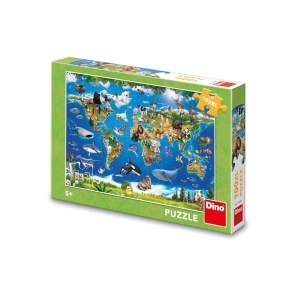 Puzzle XL - Harta animalelor (100 piese) - Img 3