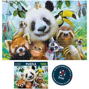 Puzzle Zoo Selfie, 47x67 cm, 1000 piese De.tail DT1000-03 - Img 2