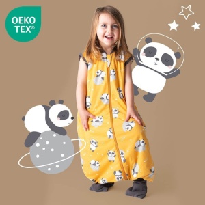 Sac de dormit cu picioruse si talpa antiderapanta Panda 90 cm + manseta 1.0 Tog - Img 2