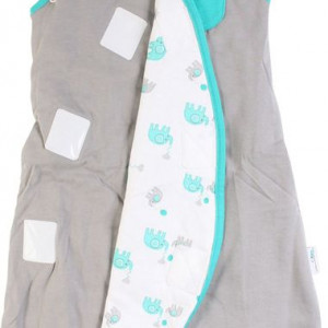 Sac de dormit multifunctional Grey Turquoise Elephant Travel 18-36 luni 2.5 Tog - Img 2