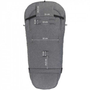 Sac de iarna pentru carucior si scaun auto iGrow 2.0 cu lana oaie Premium Melange Womar Zaffiro 3Z-IGW-PM - Img 7