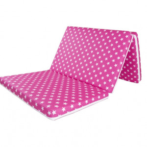 Saltea Pliabila copii MyKids Pink Stars Spuma Poliuretanica