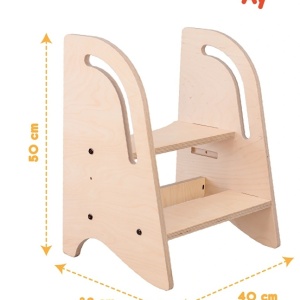 Scaun inaltator tip scara cu 2 trepte pentru copii, model 2, MamaToyz - Img 6